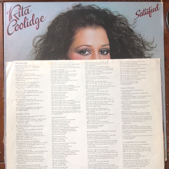 Rita Coolidge Satisfied Vinyl Lp '79 - Picture 7 of 7